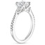 18K White Gold Tapered Luxe Aria Three Stone Diamond Ring (1/5 ct. tw.), smallside view