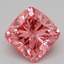 0.98 Ct. Fancy Vivid Pink Cushion Lab Grown Diamond