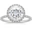 18K White Gold Waverly Halo Diamond Ring (1/2 ct. tw.), smalltop view