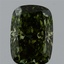 2.00 Ct. Fancy Vivid  Green Cushion Lab Grown Diamond
