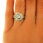 The Albany Ring, smalltop view on a hand