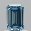 0.83 Ct. Fancy Vivid Blue Emerald Lab Grown Diamond