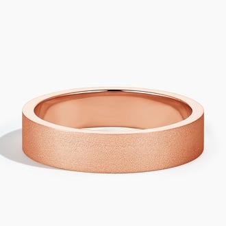 Mojave Sandblast 5mm Wedding Ring in 14K Rose Gold