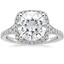 18K White Gold Joy Half-Coverage Diamond Ring, smalltop view
