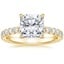 18K Yellow Gold Olympia Three-Quarter Coverage Diamond Ring, smalltop view