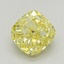 0.98 Ct. Fancy Vivid  Yellow Cushion Lab Grown Diamond
