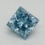 1.51 Ct. Fancy Vivid Blue Princess Lab Grown Diamond