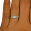 The Misaki Ring, smallzoomed in top view on a hand