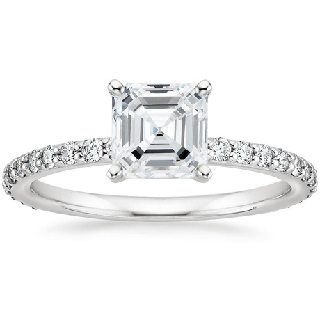 18K White Gold Luxe Petite Shared Prong Diamond Bridal Set (3/4 ct. tw.)