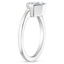 18K White Gold Cielo Bezel Ring, smallside view