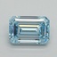 1.13 Ct. Fancy Vivid Blue Emerald Lab Grown Diamond