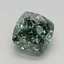 1.27 Ct. Fancy Vivid Green Cushion Lab Grown Diamond