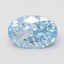 5.09 Ct. Fancy Vivid Blue Oval Lab Grown Diamond