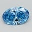 2.01 Ct. Fancy Vivid  Blue Oval Lab Grown Diamond