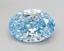 4.09 Ct. Fancy Intense Blue Oval Lab Grown Diamond