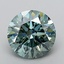 3.02 Ct. Fancy Vivid Green Round Lab Grown Diamond