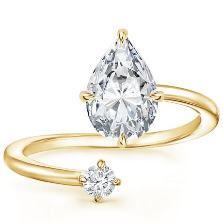 18K Yellow Gold Alma Toi et Moi Diamond Ring