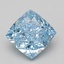 2.04 Ct. Fancy Vivid Blue Cushion Lab Grown Diamond