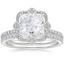 PT Moissanite Reina Diamond Ring with Luxe Ballad Diamond Ring (1/4 ct. tw.), smalltop view