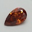 0.72 Ct. Fancy Vivid Orange Pear Lab Grown Diamond