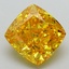3.05 Ct. Fancy Vivid Yellow Cushion Lab Grown Diamond