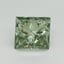 2.05 Ct. Fancy Vivid Green Princess Lab Grown Diamond