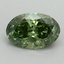 1.00 Ct. Fancy Vivid Green Oval Lab Grown Diamond