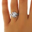 The Shelley Ring, smalltop view on a hand