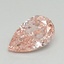 0.68 Ct. Fancy Vivid Pink Pear Lab Grown Diamond
