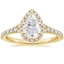 18K Yellow Gold Joy Half-Coverage Diamond Ring, smalltop view