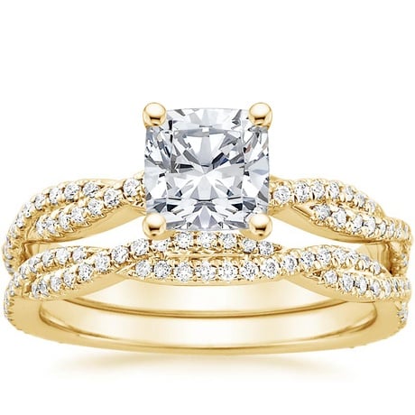 18K Yellow Gold Petite Luxe Twisted Vine Bridal Set (1/2 ct. tw.)