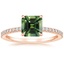 14K Rose Gold Viviana Half Coverage Diamond Ring, smalltop view