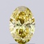 0.83 Ct. Fancy Yellow Oval Lab Grown Diamond