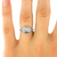 The Tildie Ring, smalltop view on a hand