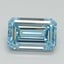 1.50 Ct. Fancy Vivid Blue Emerald Lab Grown Diamond