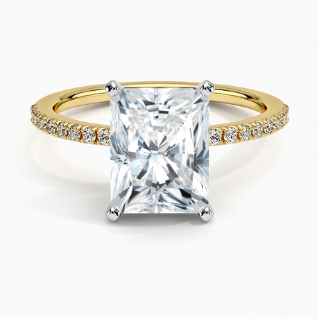18K Yellow Gold Ballad Half Coverage Diamond Ring (1/8 ct. tw.)