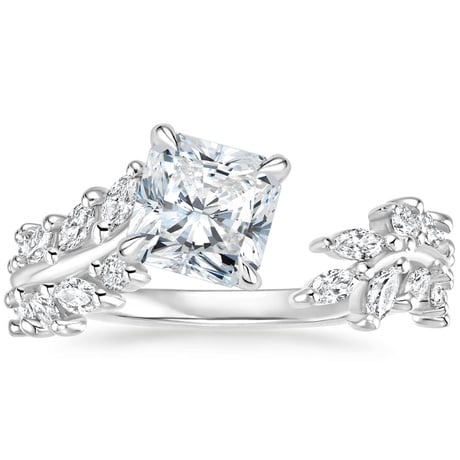 18K White Gold Sweeping Ivy Diamond Bridal Set (1 ct. tw.)