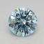 0.59 Ct. Fancy Vivid Greenish Blue Round Lab Grown Diamond