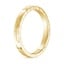 18K Yellow Gold 2.5mm Hammered Quattro Wedding Ring, smallside view