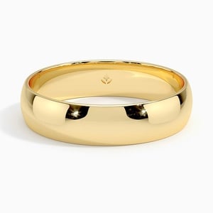 18K YELLOW GOLD SLIM PROFILE 5MM WEDDING RING