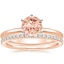 14K Rose Gold Six-Prong Petite Comfort Fit Ring with Luxe Ballad Diamond Ring (1/4 ct. tw.)