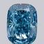 3.03 Ct. Fancy Vivid  Blue Cushion Lab Grown Diamond