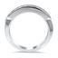 Art Nouveau Wedding Band with Milgrain, smallside view