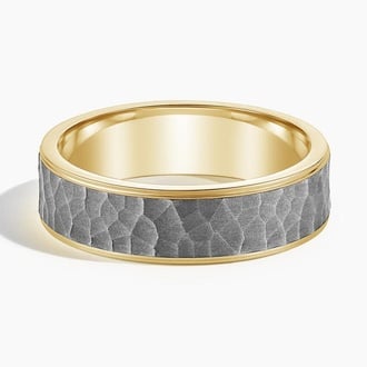 Brooks 6.5mm Black Wedding Ring