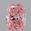 2.01 Ct. Fancy Vivid Pink Cushion Lab Grown Diamond