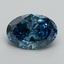 3.01 Ct. Fancy Vivid Blue Oval Lab Grown Diamond