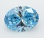 2.53 Ct. Fancy Vivid  Blue Oval Lab Grown Diamond