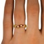 The Luka Ring, smallzoomed in top view on a hand