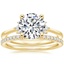 18K Yellow Gold Colleen Hidden Halo Diamond Ring with Luxe Ballad Diamond Ring (1/4 ct. tw.)