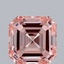 2.03 Ct. Fancy Intense Pink Asscher Lab Grown Diamond